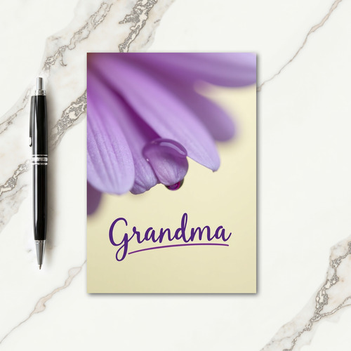 Lavender Floral Grandma Card
