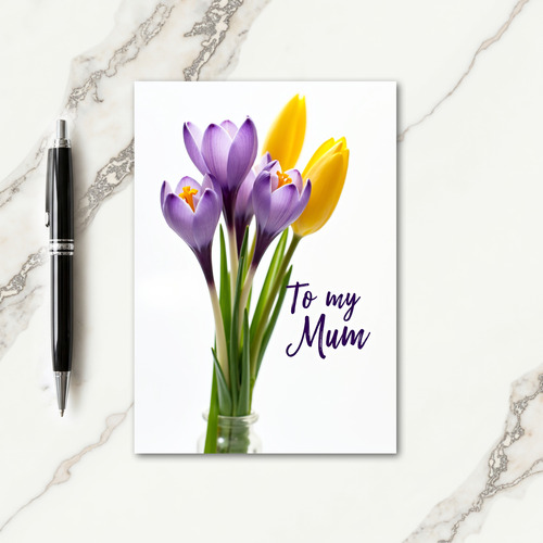 Lavender Floral Mum Card