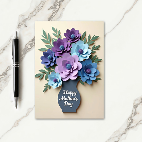Lavender Floral Paper Art Card