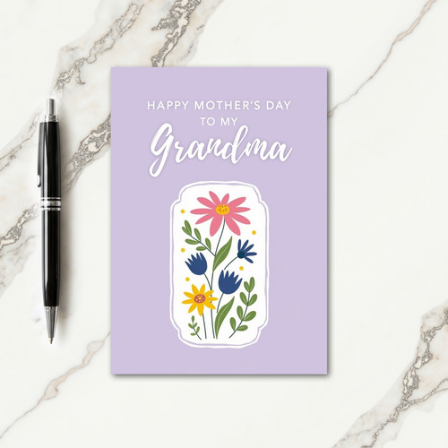 Lavender Grandmas Mothers Day Card