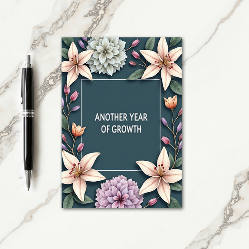 Lavender Growth Birthday Card