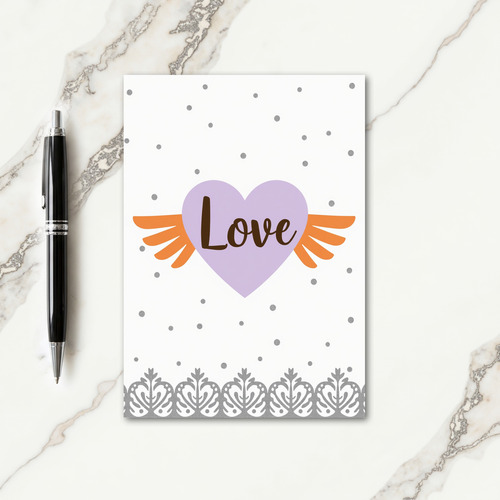Lavender Heart Love Mothers Day Card