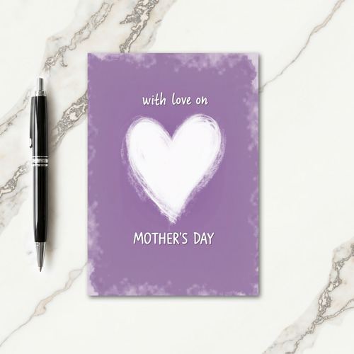 Lavender Heart Mothers Day Card