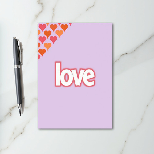 Lavender Hearts Love Card