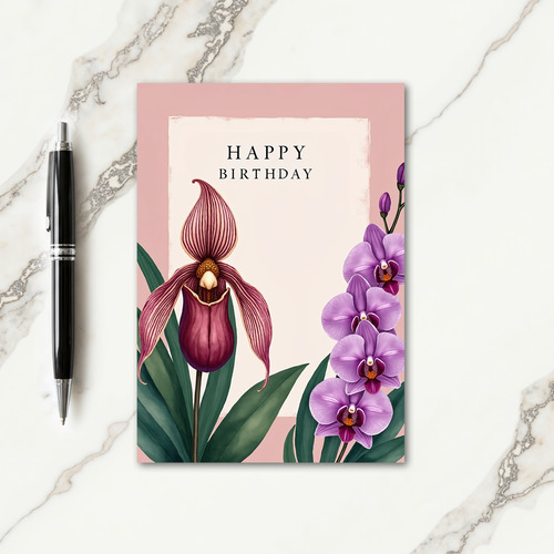 Lavender Illustration Birthday Card