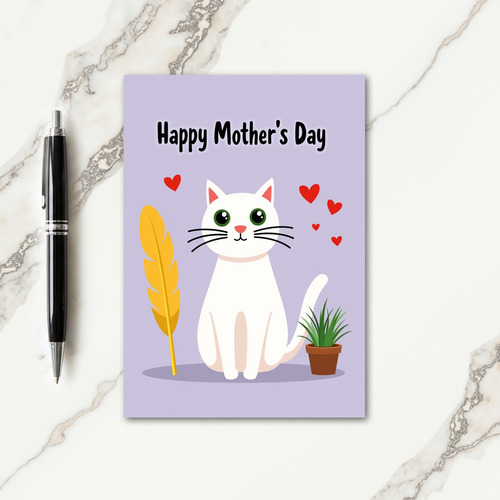 Lavender Kitty Pattern Card