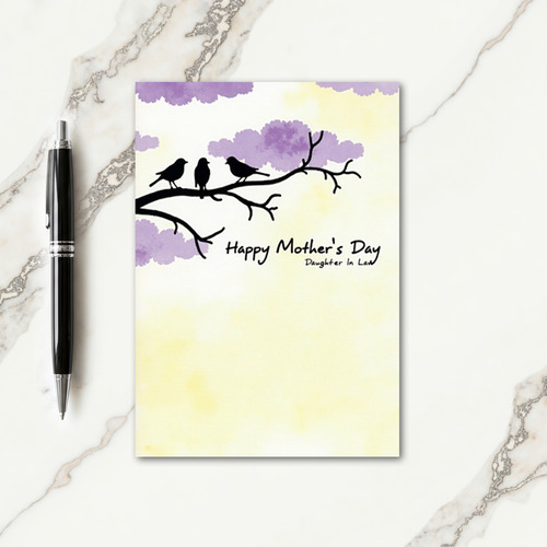 Lavender Mothers Day Birds Card
