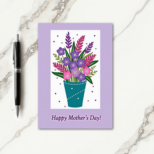 Lavender Mothers Day Design Card