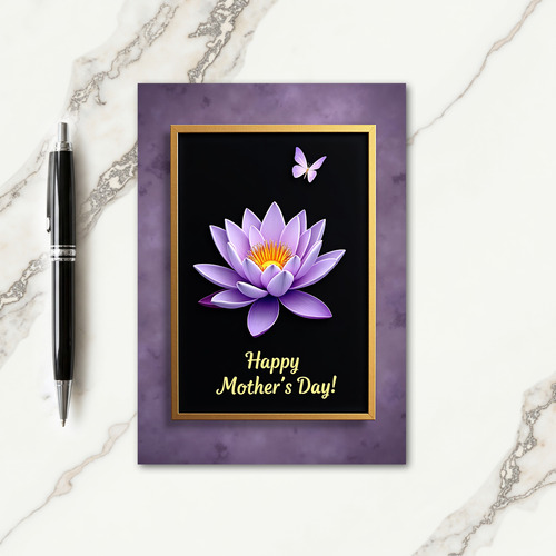 Lavender Mothers Day Flower Card