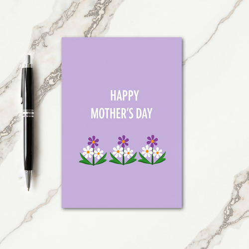 Lavender Mothers Day Flowers Card