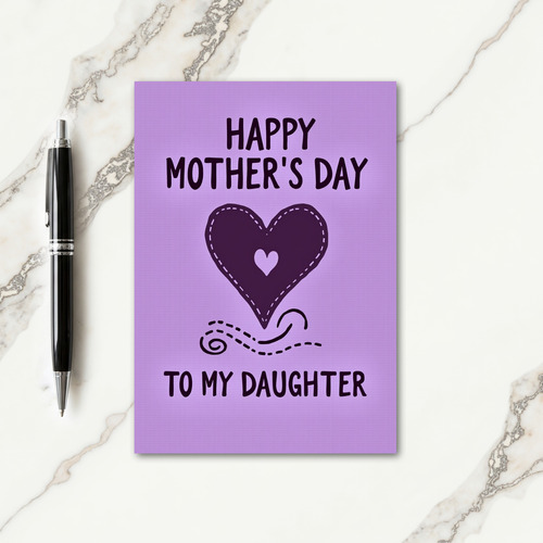 Lavender Mothers Day Heart Card
