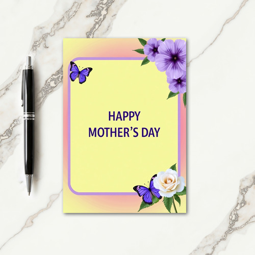 Lavender Mothers Day Rose Card