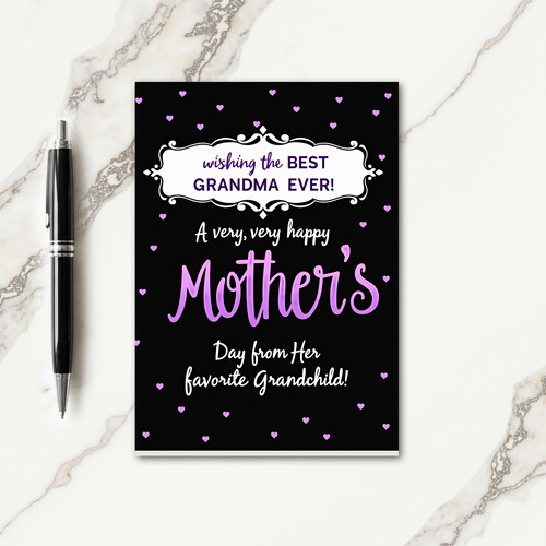 Lavender Mothers Day Script Card