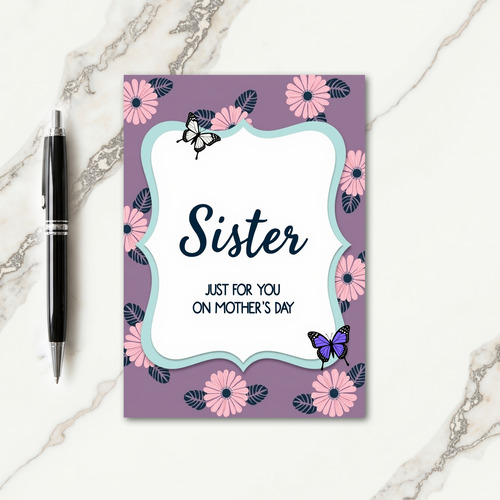Lavender Mothers Day Sister Card