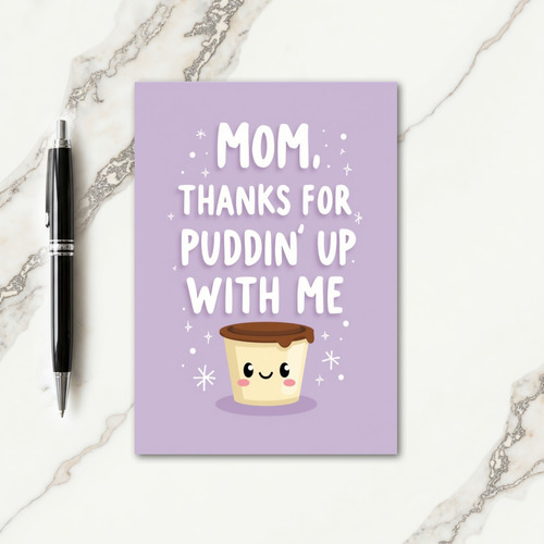 Lavender Mothers Pudding Up Card
