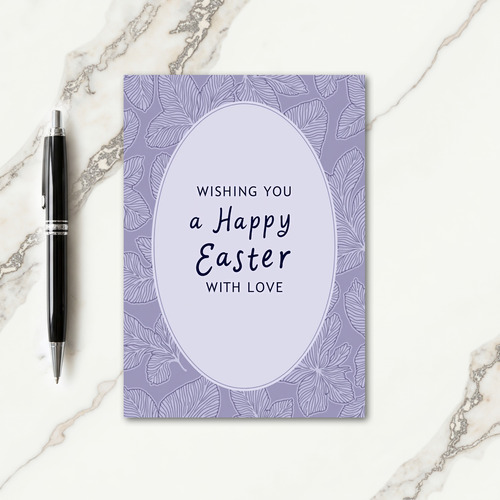 Lavender Oval Easter Wishes Card