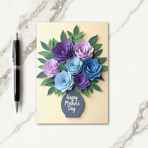 Lavender Paper Flower Card