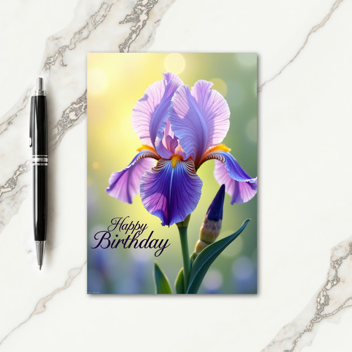 Lavender Petal Birthday Card