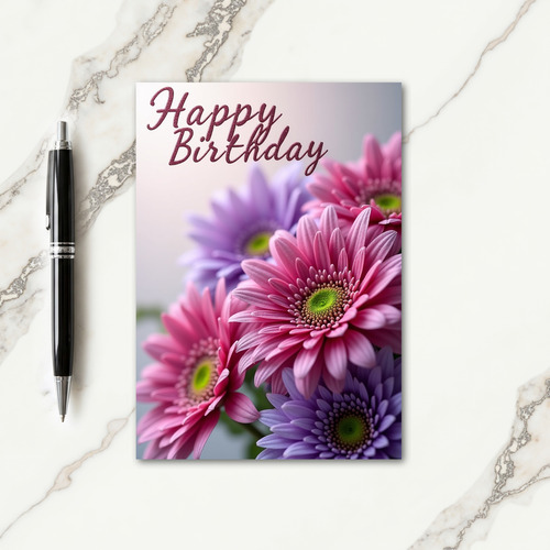 Lavender Petals Birthday Card