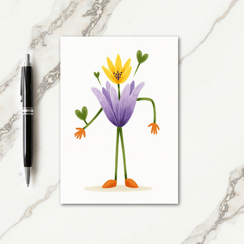 Lavender Petals Flower Card