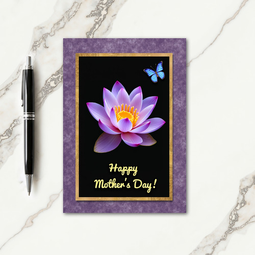 Lavender Pink Petal Mothers Card