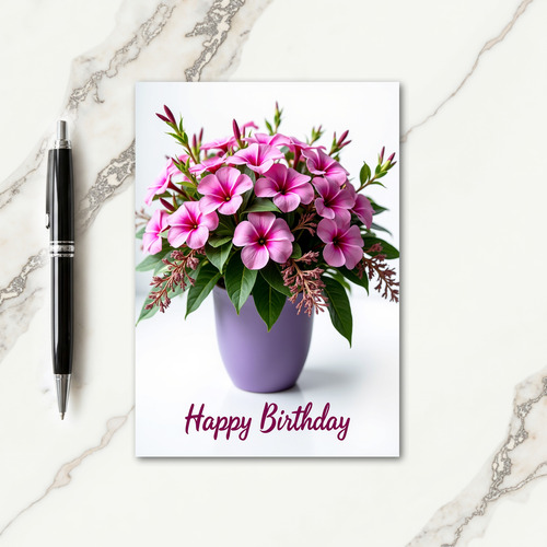 Lavender Pot Birthday Card
