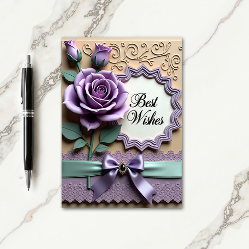 Lavender Rose Birthday Card