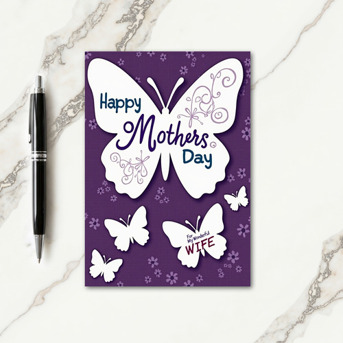Lavender Scrollwork Mothers Day Card