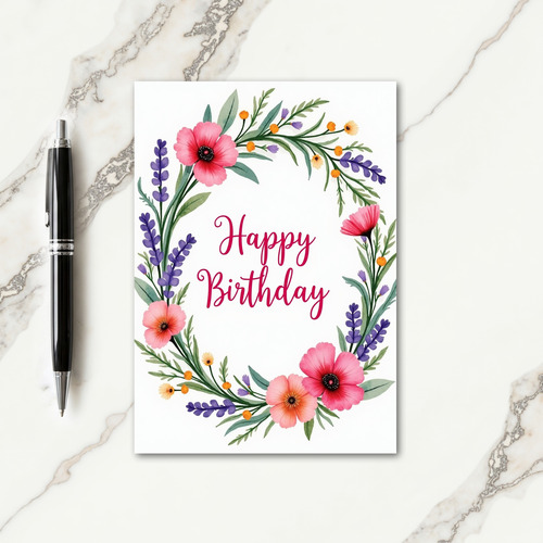 Lavender Sprig Birthday Card