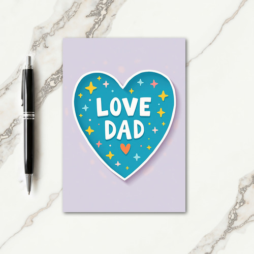 Lavender Star Fathers Day Love Card