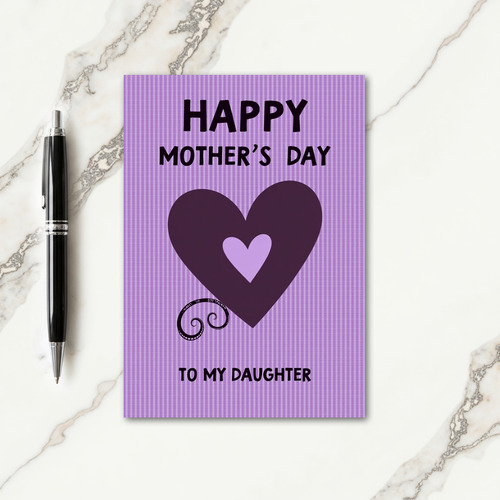 Lavender Stripe Mothers Day Card
