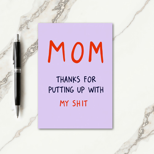Lavender Thanks Mom Card