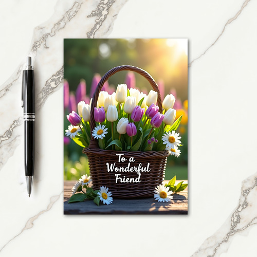 Lavender Tulips Mothers Day Card