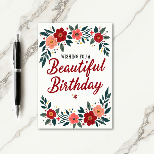 Lavish Flower Birthday Card
