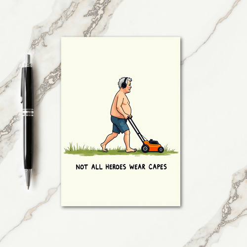 Lawn Hero Fathers Day Card