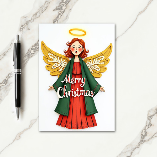 Layered Angel Christmas Card