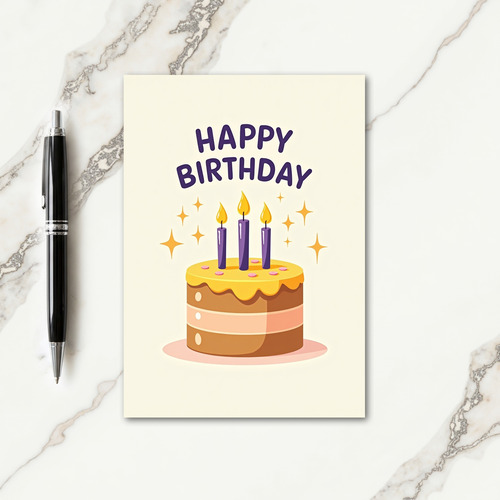 Layered Birthday Cake Card