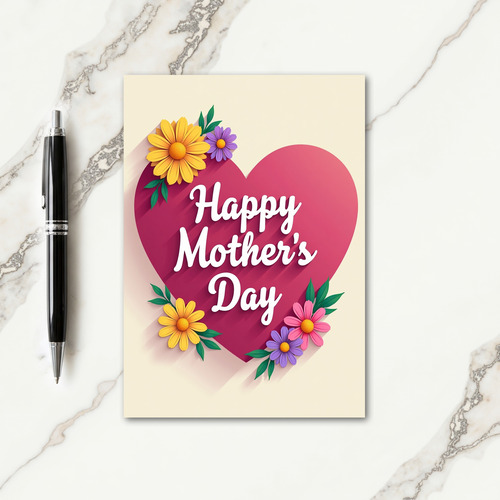 Layered Blossoms Mothers Card