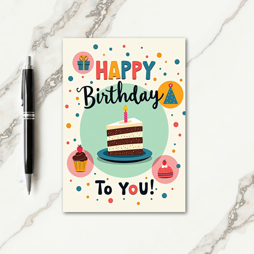 Layered Cake Party Card