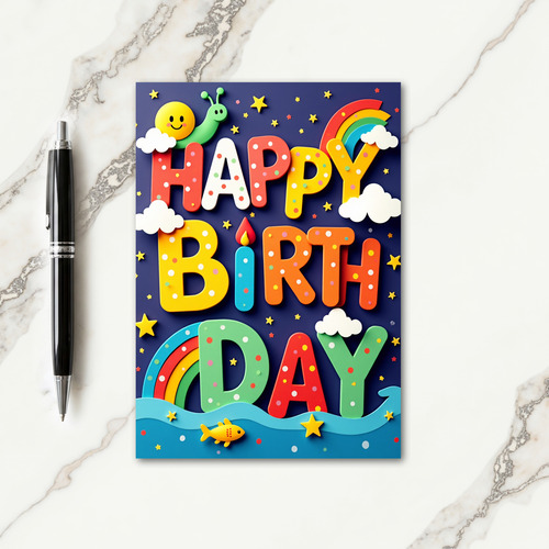 Layered Colors Birthday Card