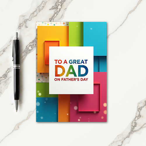 Layered Fathers Day Paper Card