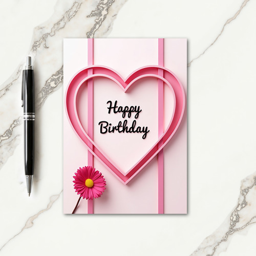 Layered Heart Birthday Card