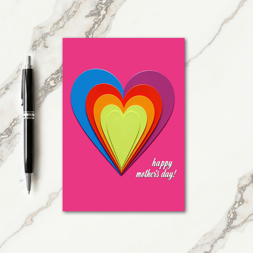 Layered Heart Mothers Day Card
