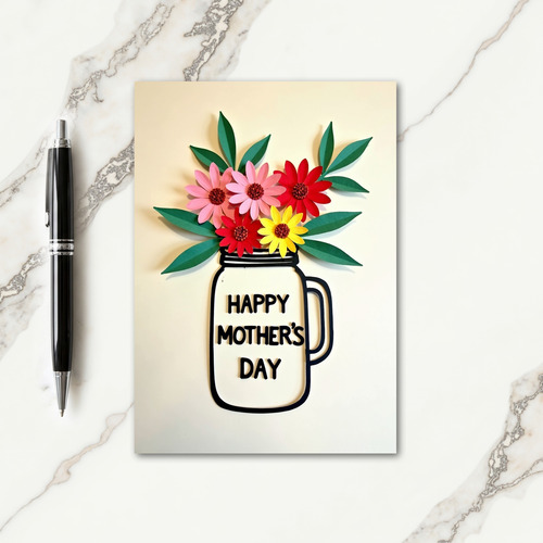 Layered Paper Mothers Day Card