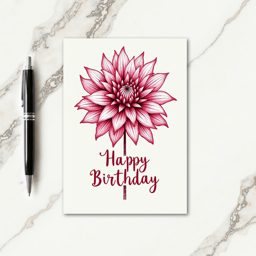 Layered Petal Birthday Card
