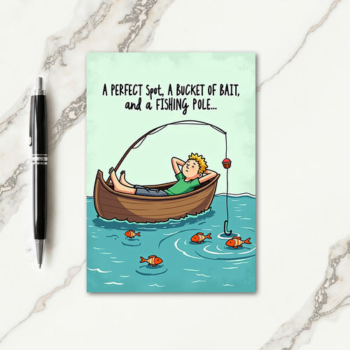 Lazy Fathers Day Boat Card