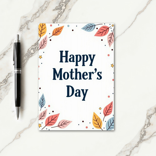 Leaf Pattern Mothers Day Card