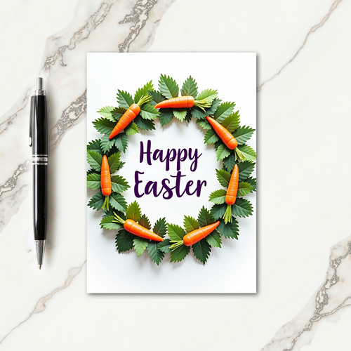 Leafy Easter Veggie Wreath Card