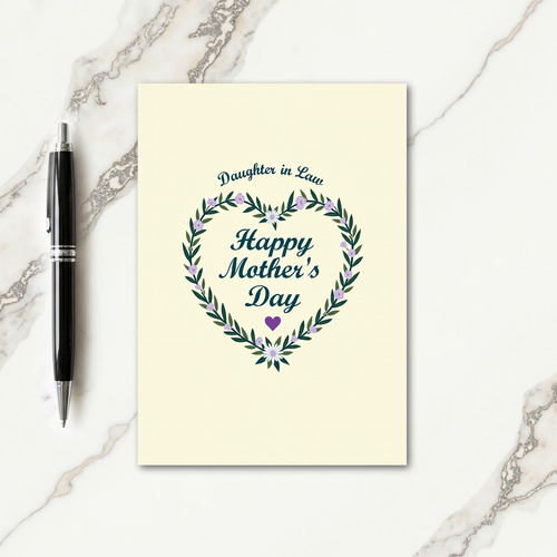 Leafy Heart Mothers Day Card