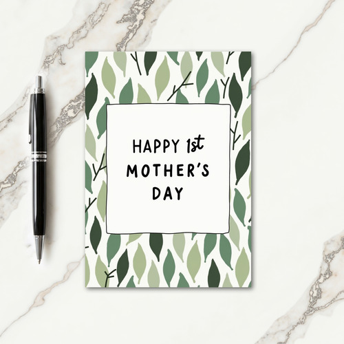 Leafy Mothers Day Message Card